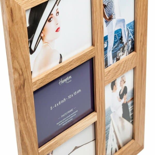 Solid Oak 5 Aperture Photo Frame