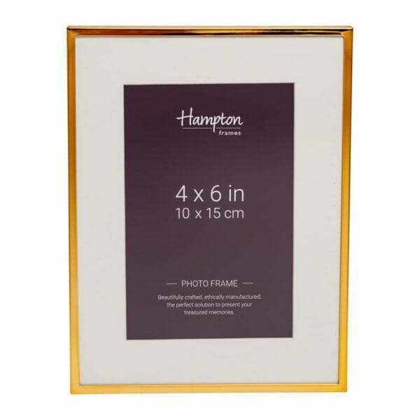 Mayfair 4x6 Gold Photo Frame With Mount