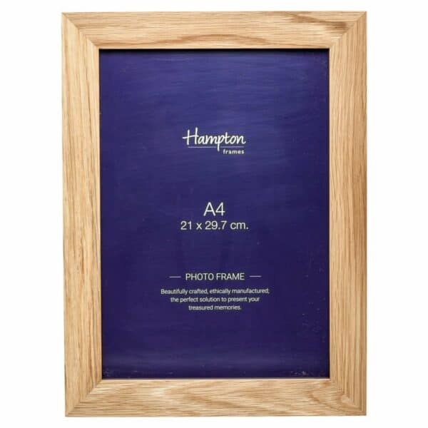 A4 Solid Oak Certificate Frame