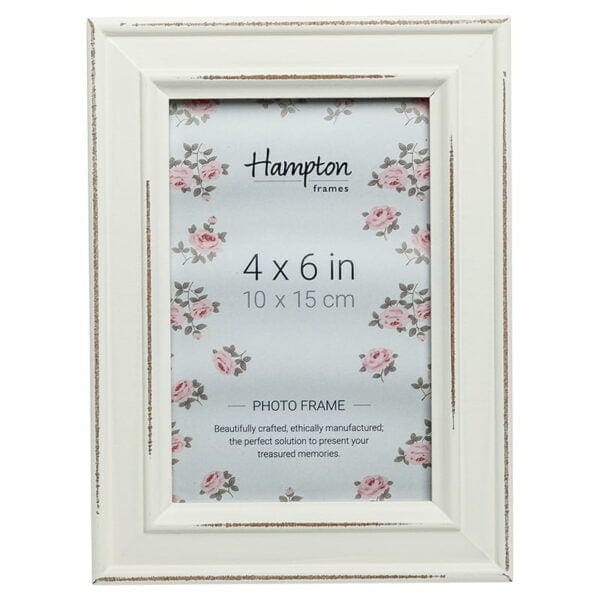 Paloma 4x6 White Photo Frame