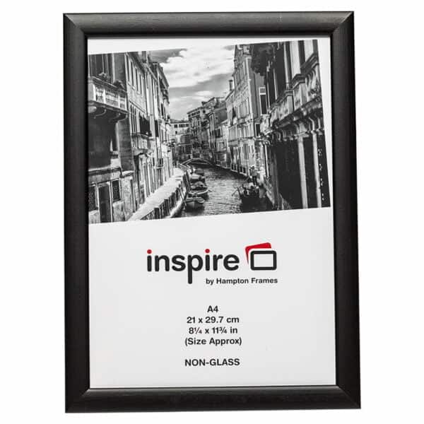 A4 Black Wood Certificate Frame