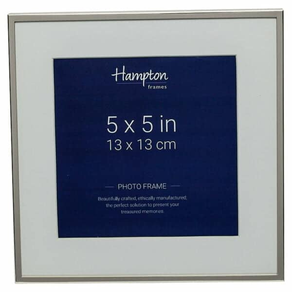 Mayfair 5x5 Narrow Silver Photo Frame With Mount