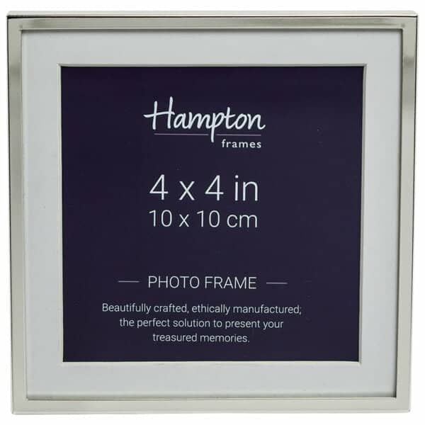 Mayfair 4x4 Narrow Silver Photo Frame With Mount