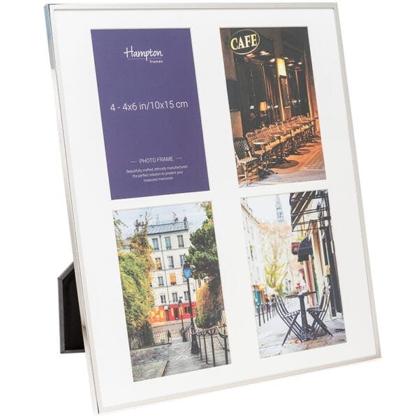 Mayfair 4x6 4 Aperture Silver Photo Frame