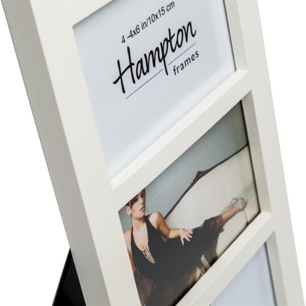 Gallery 4x6 4 Aperture White Photo Frame