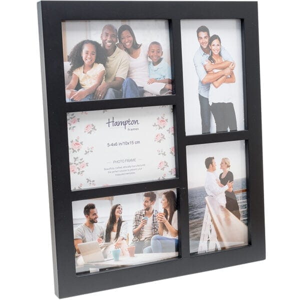 5 Aperture 4X6 Black Photo Frame