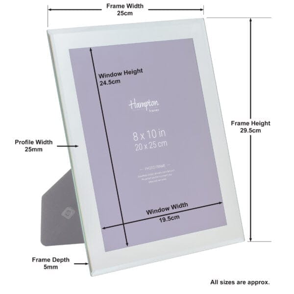 Hampton frames photo frame labeled dimensions