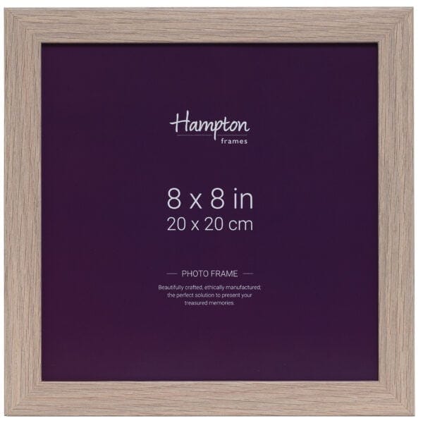 Hampton 8x8 inch wooden photo frame