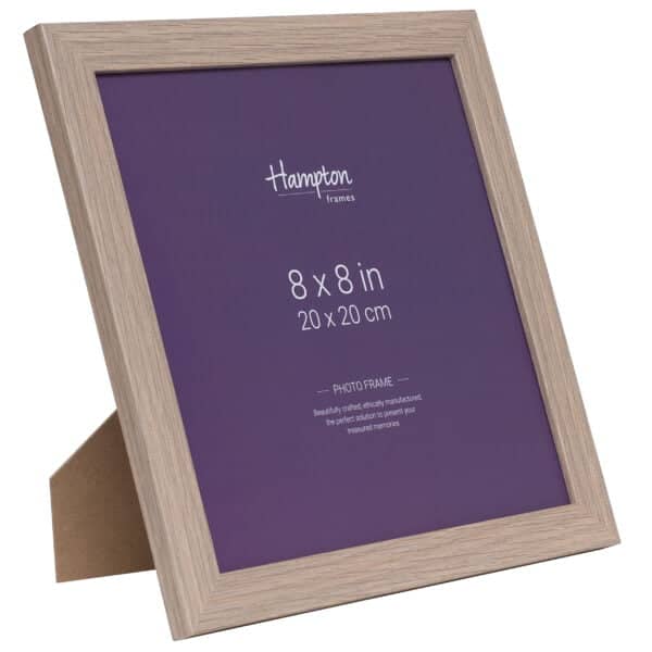 Hampton wooden 8x8 inch purple photo frame