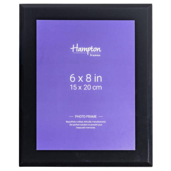 Hampton black photo frame, 6x8 inches